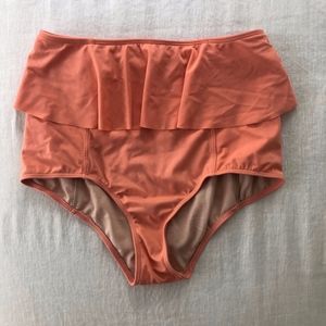 Kortni Jeane Ruffle Highwaist Swim Bottoms